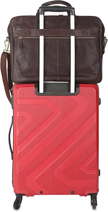 KomalC 16 Inch Leather briefcases Laptop Messenger Bags for Men and Women Best Office Satchel Bag