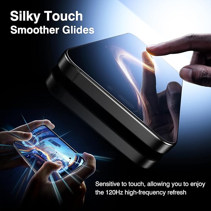 EZ-GLAZ- 4 Pack for iPhone 16 Plus Screen Protector [6.7"] With 2 Pack Camera Lens Protector, 9H+ Hardness 12FT Military Grade Shatterproof Scratch Resistant Durable Tempered Glass Film with Flawless Fit Kit, HD Clear