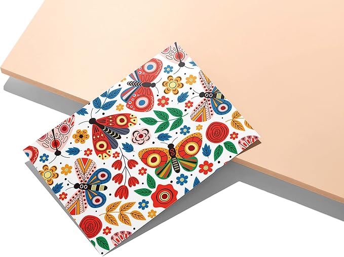 Twigs Paper - Assorted Cute Butterfly Greeting Cards - Stationery Cards with Envelopes - Thank You Card - Blank Note Cards - Greeting Cards for All Occasions - Made in USA (5.5 x 4.25, Set of 12)