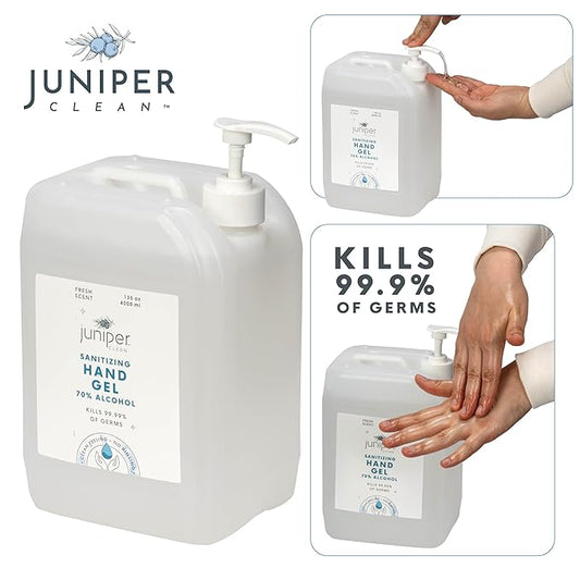 Hand Sanitizer Gel with 70% Alcohol 1.06 Gallon with Pump (Pack of 2)