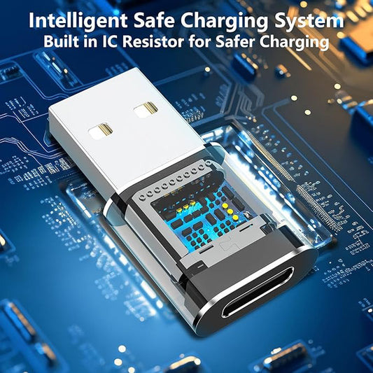 [Apple MFi Certified] USB to USB C Adapter, Stuffcool 6Pack Type C Female to USB A Male OTG Car Charger Cable Carplay Digital Converter for iPhone 17 17 Pro 16 15 14 13 12 11, Galaxy, Pixel, Headphone