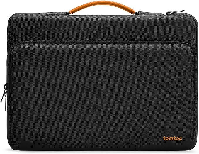 tomtoc 360 Protective Laptop Carrying Case for 2024 New 16-inch MacBook Pro M4/M3/M2/M1 Pro/Max 2024-2019, Water-Resistant Laptop Bag Sleeve with Accessory Pocket for The New Razer Blade 15