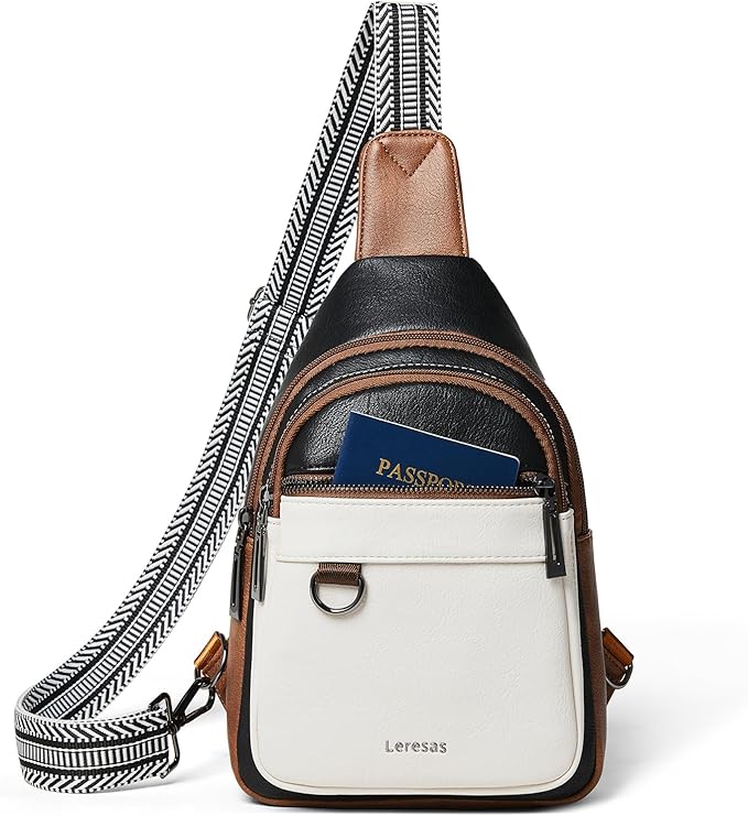 7L Sling Bag for Women Men Vegan Leather Crossbody Bags Fanny Pack Purse Backpack Over Shoulder Bag Travel Anti Theft