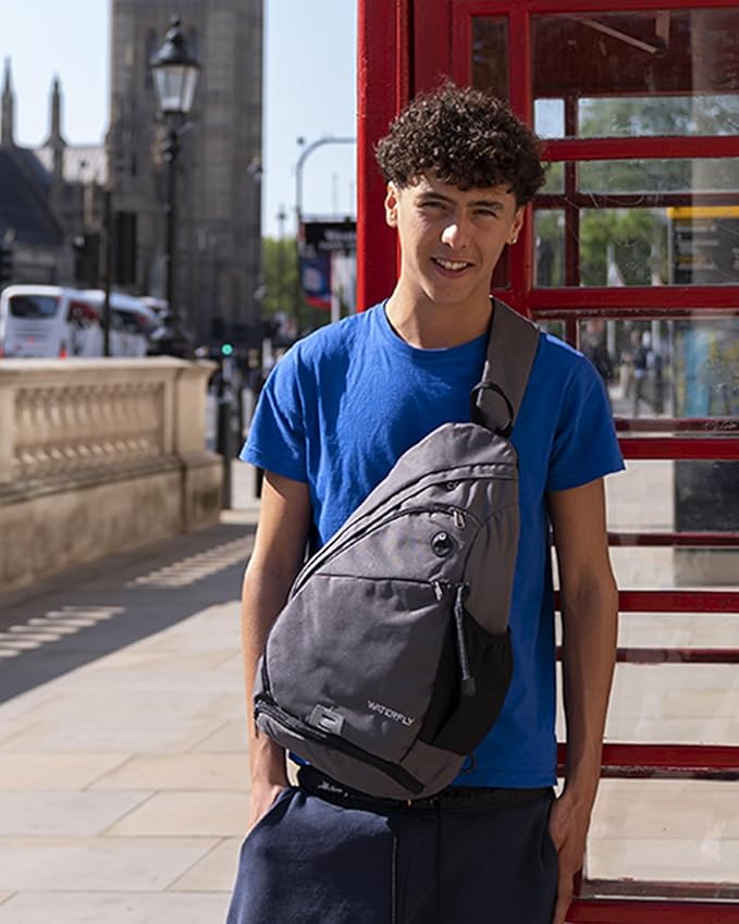 WATERFLY Sling Bag Crossbody Backpack: Over Shoulder Daypack Casual Cross Chest Side Pack