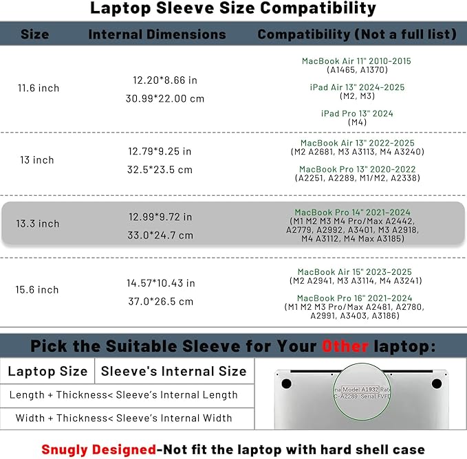 Allinside 13-13.3 inch Laptop Sleeve Case for MacBook Pro 14 2021-2024/MacBook Air 13 2010-2017/MacBook Pro 13 2010-2015, Waterproof PU Leather Laptop Sleeve Bag Protective Vertical Case Cover, Blue