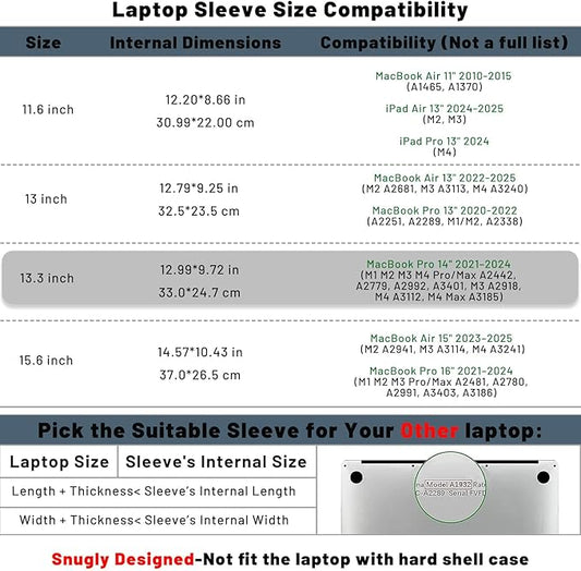 Allinside 13-13.3 inch Laptop Sleeve Case for MacBook Pro 14 2021-2024/MacBook Air 13 2010-2017/MacBook Pro 13 2010-2015, Waterproof PU Leather Laptop Sleeve Bag Protective Vertical Case Cover, Blue
