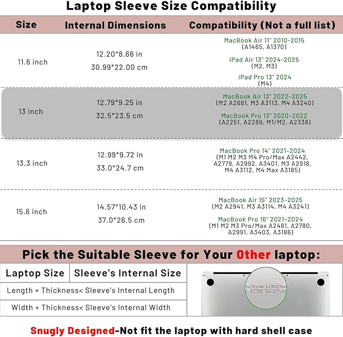 Allinside 13 inch Laptop Sleeve Case for MacBook Air 13 2018-2025/MacBook Pro 13 2016-2022, Waterproof PU Leather Laptop Sleeve Bag Protective Vertical Case Cover, Pink