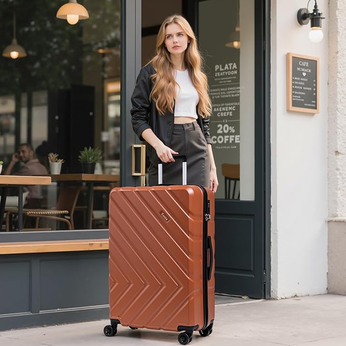 Luggage Sets 5 Piece, Suitcases with Wheels, ABS Hard Case Luggage with TSA Lock Spinner Wheels, Carry On Luggage Set(5 Piece Sets (20"/24"/28"/DB/TB))