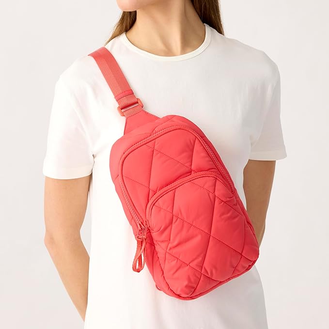 Vera Bradley Women's Featherweight Lorman Sling Backpack Bag, Cayenne, One Size