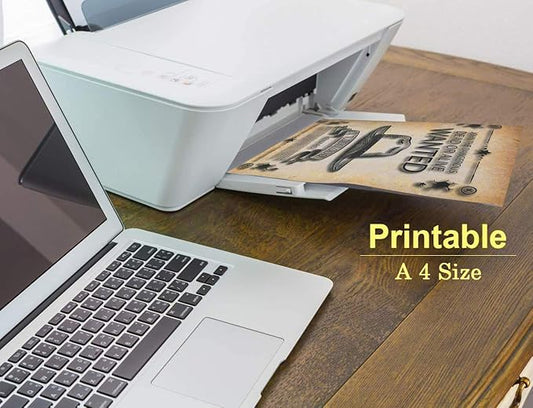 60 Sheets 6 Style Antique Stationary Paper, 8.3 x 11.2 inch A4 Size 100gsm Kraft Double-side Printable Old Aged Vintage Letter Writing Stationery Set for Classic Letters, Poems, Lyrics, Notes