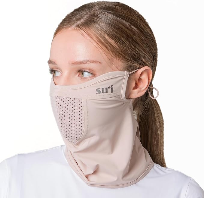 KOREA (Type G) UV Sun Protection Balaclava Half Face Mask - For Golf, Hiking, Running, Cycling & Outdoor Sports