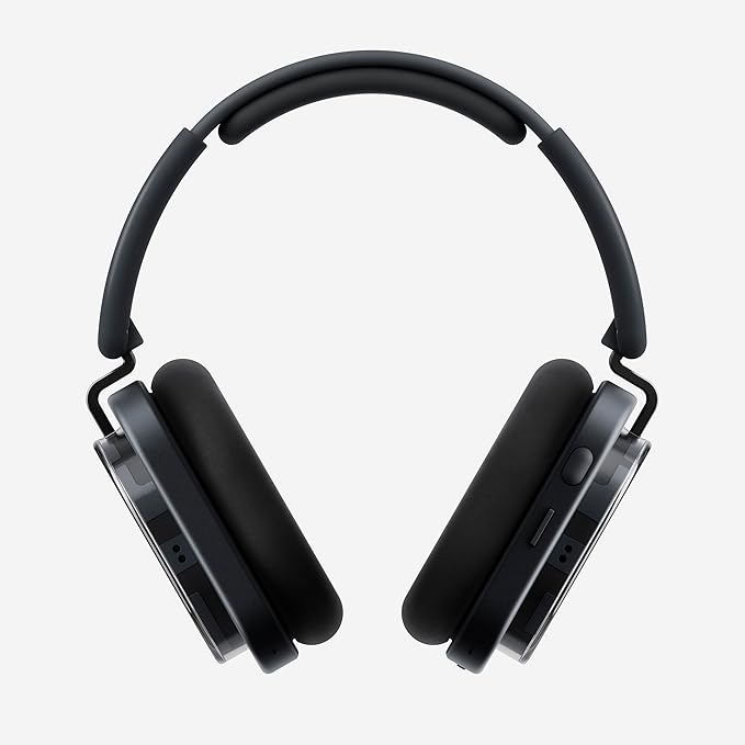 Nothing Headphone (1) Hybrid Active Noise Cancelling Headphones, Wireless Over Ear Headphones with 6 MICS, Personalized Spatial Audio, Tuning by KEF, Up to 80 Hours Playtime, Bluetooth Headset Black