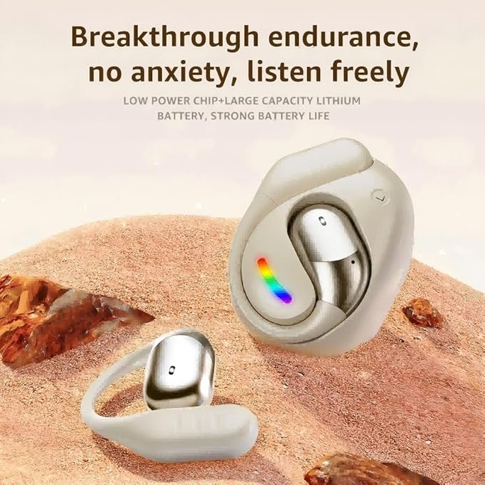 Sports Open Earbuds With Over ear Hooks and Neck Sling,Open Ear-hook headphones Wireless Bluetooth 5.4,HiFi Sound Clear Calling,waterproof,Around the ear headset fit for Workout running exercise Gym