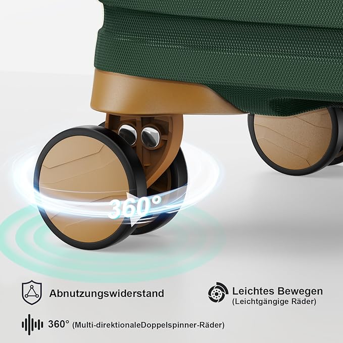 Joyway Carry on 20Inch &24 Inch Checked Luggage Set, 2-Piece Expandable Suitecase Set with Spinner Wheel, Hard Shell Suitcase with TSA Lock(Green)