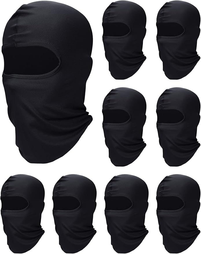 SATINIOR 9 Pcs Ski Mask Men Balaclava Pasa Montañas para Hombre Hood Protection Full Face Cover Cooling Neck Gaiter Bandana