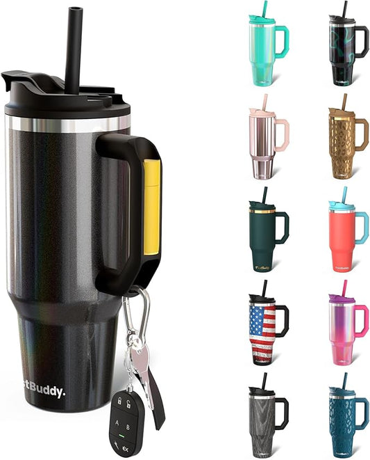 Frost Buddy Thicc Buddy - 40 oz Stainless Steel Vacuum Insulated Tumbler with Lid and Straw for Water - Travel Mug Cupholder Friendly - Gifts for Women Men Him Her (Wonderlust)