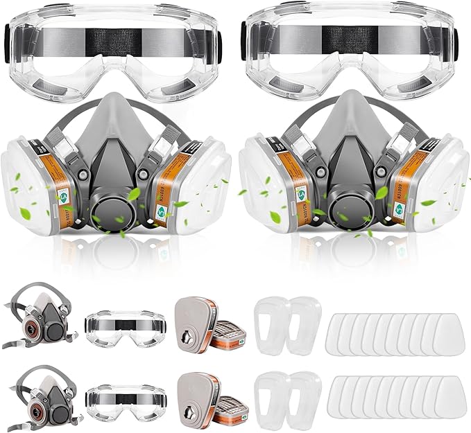 Gas Masks Survival Nuclear and Chemical, Full Face Gas Mask with Activated Carbon Filter