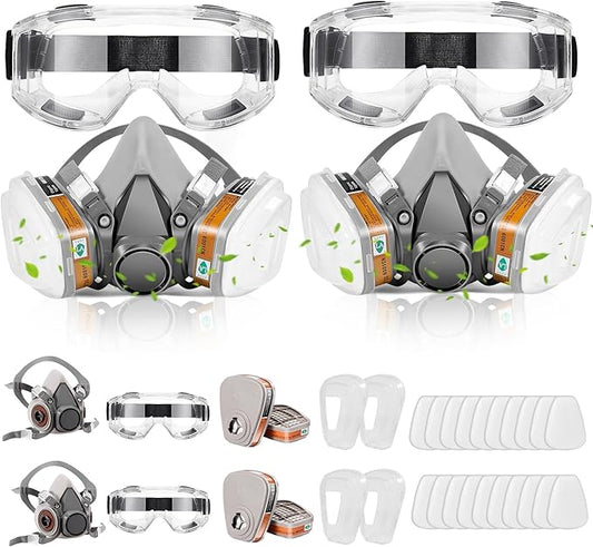 Gas Masks Survival Nuclear and Chemical, Full Face Gas Mask with Activated Carbon Filter