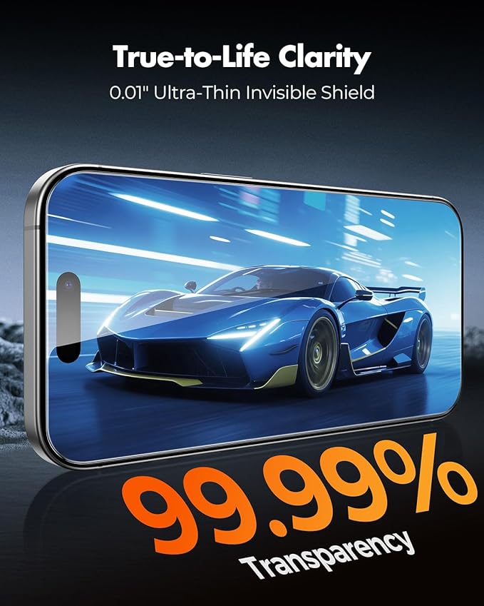 UNBREAKcable 2+2 Pack for iPhone 16 Screen Protector & Lens Protector 【Military-Grade】【Easy Install】【Efficient Night Shot】9H+ Shatterproof Tempered Glass Film,Bubble-Free&Anti-Fingerprint ,Case Friendly-6.1 inch