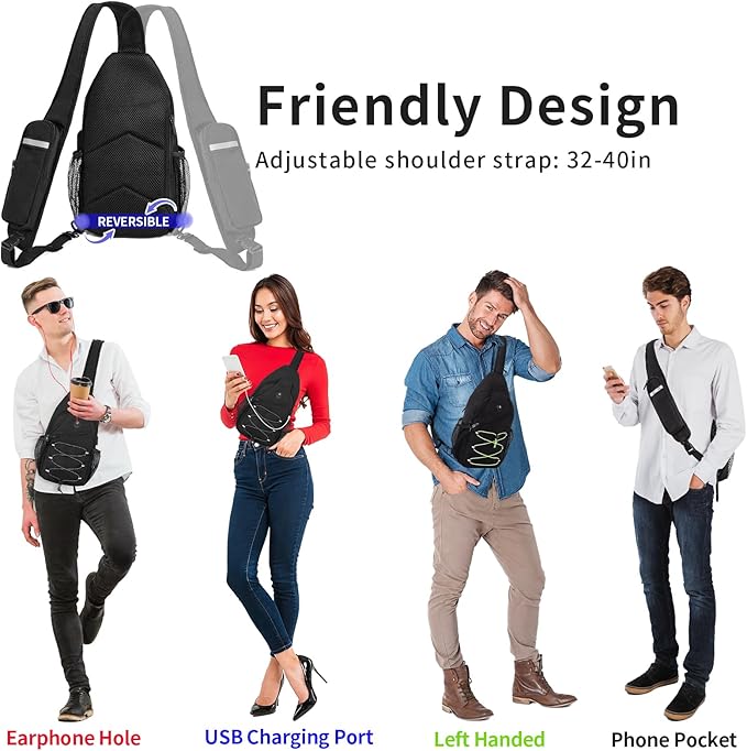 Crossbody Bags for Men and Women, RFID Anti Theft Zipper Sling Bags for Special Occasions.