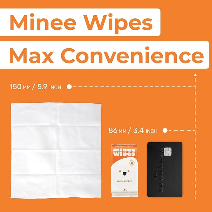 Impossibly Compact Travel Wipes - Skin-Friendly Wet Wipes, Hypoallergenic & Unscented for Adults, Kids & Baby Care - 60 Pack Total 360 Wipes