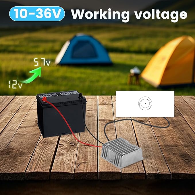 Starlink Gen 3 Power Cord 12v to 57v Step up Converter, 4.5A DC Boost Converter with DC Male Plug Cable for Starlink Gen 3 Router,RV, Marine, Truck, Off-Grid Use - No Voltage Drop