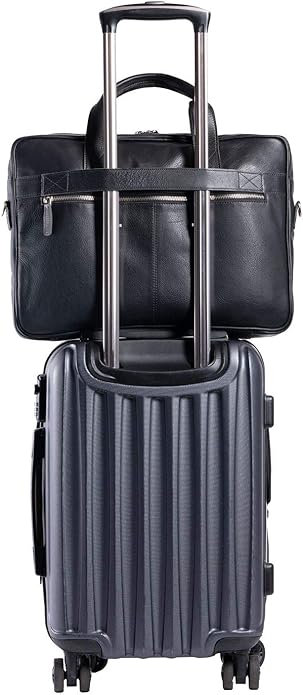 KomalC 16 Inch Leather briefcases Laptop Messenger Bags for Men and Women Best Office Satchel Bag