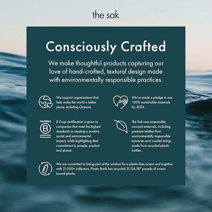 The Sak Geo Sling Backpack in Crochet, Single Backpack Strap, Ecru