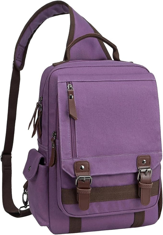 mygreen Canvas Cross Body Messenger Bag Shoulder Sling Backpack Travel Rucksack