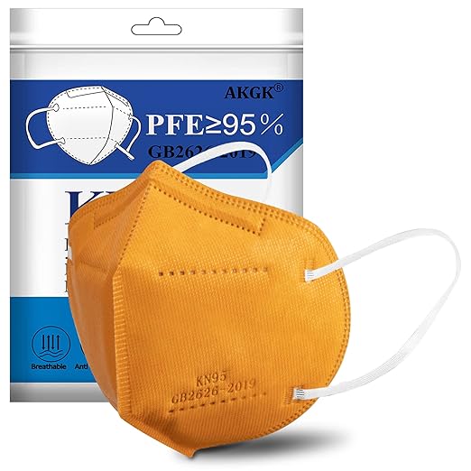 akgk KN95 Face Mask 50 PCS, Breathable Protection Masks, 5-Ply KN95 Masks, Cup Dust Safety Masks