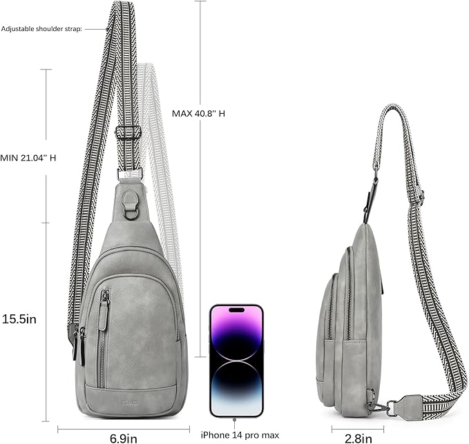 CLUCI Crossbody Bags for Women Men,Leather Sling Bag Cross Body Backpack for Woman Gifts for Women Birthday Unique