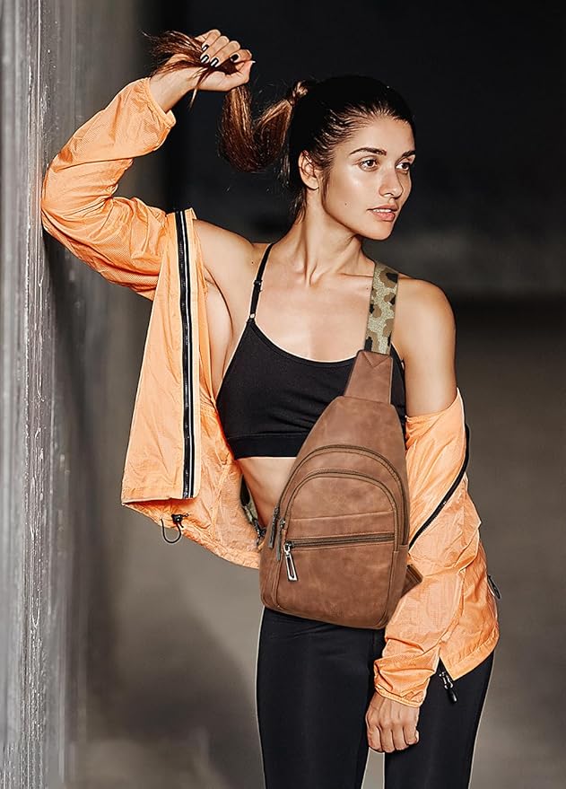 Sling Bag Crossbody Bags for Women Small Cross Body Bag Fanny Packs Chest Sling Purse for Daily Travel Leisure Sport