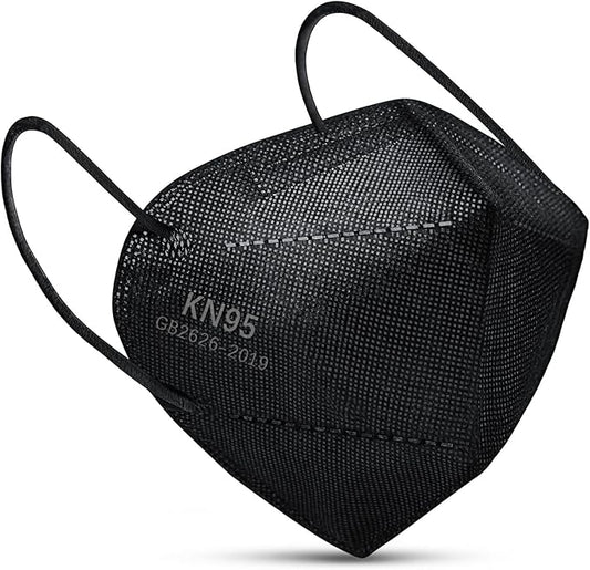 Boncare KN95 Face Masks, Black KN95 Masks 60 Pack, 5-Layer Face Masks
