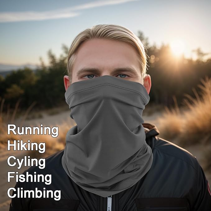 8 Pack Neck Gaiter Balaclava Gator Bandana Face Mask Cooling UV Protection Face Cover Neck Scarf for Men Women