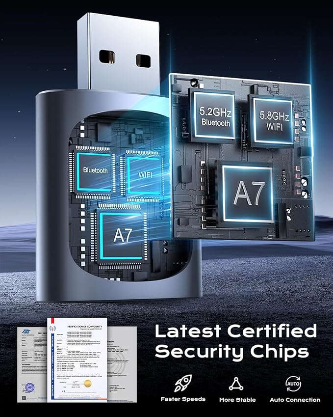 AuroraLink Wireless Carplay & Android Auto Adapter 2-in-1 Stable & No Delay Carplay Wireless Adapter Convert Wired to Wireless Car Play Dongle for iOS 10+/Android 11+ (Grey)