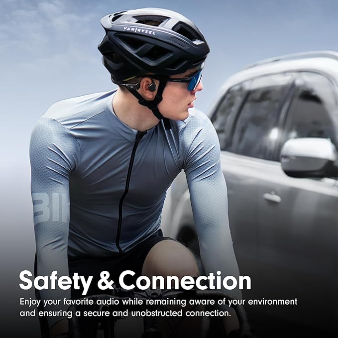 Bone Conduction Headphones,Open Ear Headphones Bluetooth5.4 with Mic,Wireless Headphones 10H Playtime, Waterproof Sport Headphone Suitable for Running,Cycling, Outdoor Sports Black