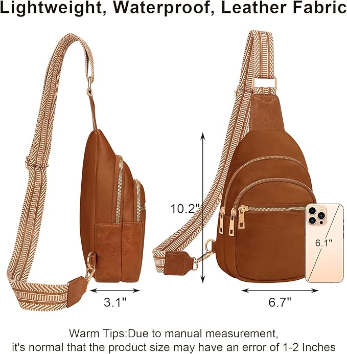 Small Leather Sling Bags for Women Fashion Crossbody Backpack Purse Sling Crossbody Bags