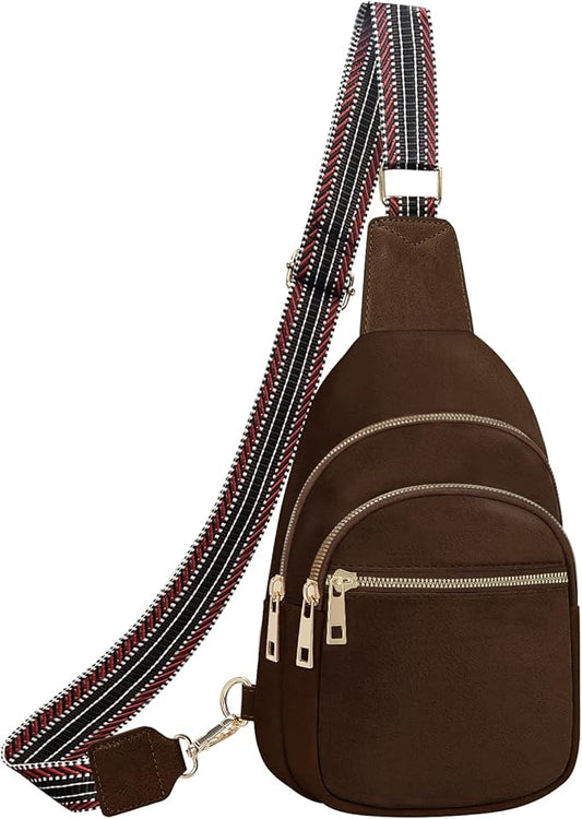 Small Leather Sling Bags for Women Fashion Crossbody Backpack Purse Sling Crossbody Bags