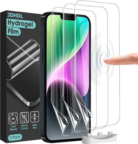 3 Pack Flexible Film Screen Protector for iPhone 13 Pro Max/ 14 Plus, Non-breakable Soft TPU Hydrogel Film for iPhone 13 Pro Max/ 14 Plus Screen Protector Film (NOT Glass)
