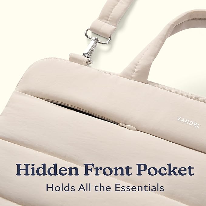 Vandel 15-16 inch Laptop Carrying Case Sleeve with Strap, Shoulder Bag with Handle, 16 in Laptop Bag for Women, MacBook Air 15 Inch Carrying Case, MacBook Pro 16, 15.6 in HP, Dell Lap top Messenger