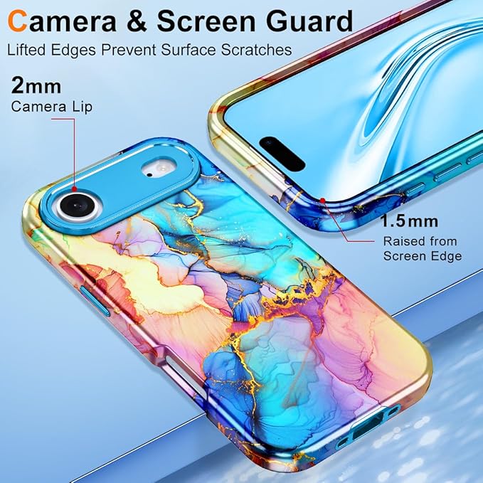 Btscase for iPhone Air Case [Compatible with Magsafe] [Military-Grade Drop Protection] Slim Anti-Scratch Smooth Touch TPU Bumper Shockproof Magnetic Phone Case for Women Girls Men, Colorful