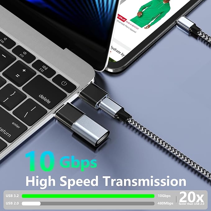 [Apple MFi Certified] USB to USB C Adapter, Stuffcool 6Pack Type C Female to USB A Male OTG Car Charger Cable Carplay Digital Converter for iPhone 17 17 Pro 16 15 14 13 12 11, Galaxy, Pixel, Headphone