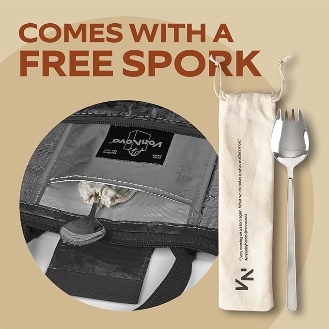 VonNova Women’s Insulated Lunch Bag with Premium 4mm Cooler Insulation, Cute Large 7L Lunch Tote for Office, Durable Small Lunch Box for Women, Stylish Lunchbox for Adults, Teens, Nurses, Teachers