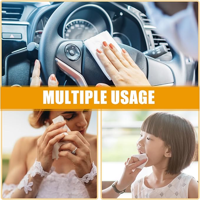 Crtiin 50 Pcs Travel Tissue Bulk Geometry Designed Pocket Tissues Small Size Individual Travel 3 Ply Paper Facial Tissues for Guests Celebration Graduation