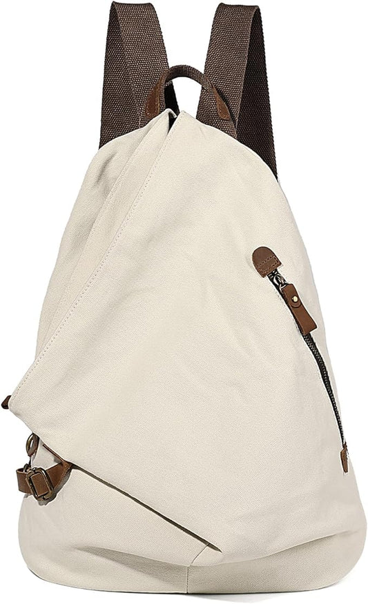 KL928 Canvas Vintage Backpack – Large Casual Daypack Outdoor Travel Rucksack Hiking Backpacks for Men Women