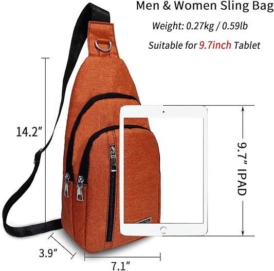 Seoky Rop Small Sling Bag Crossbody for Men Women One Strap Shoulder Cross Body Bag Sling Backpack for Travel