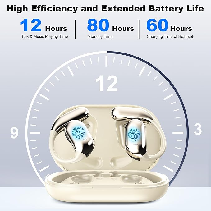 AI Language Translation Earbuds, 3-in-1 Translator Earbuds Real Time Ai Headphones Translating Earbuds for 144 Languages, Fit iOS and Android (Beige)