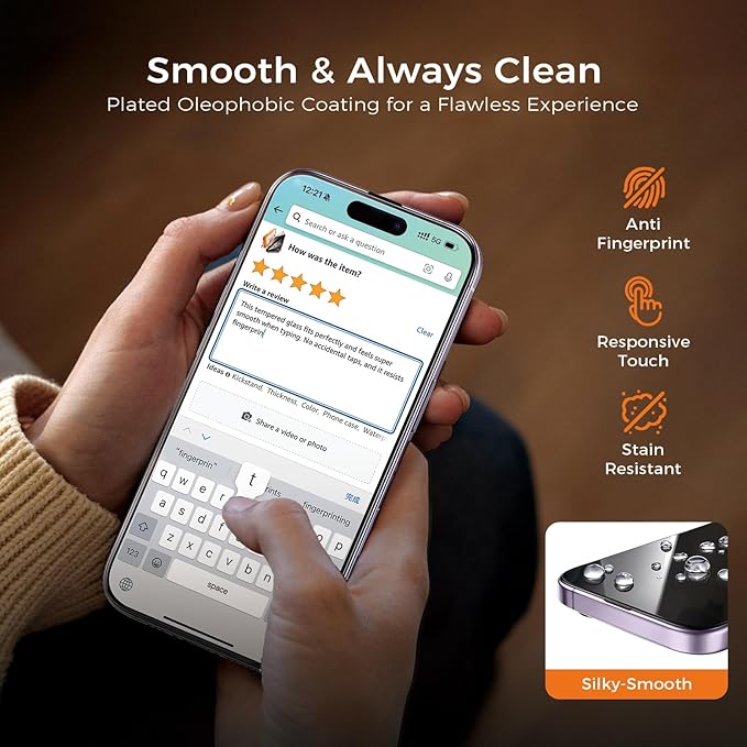 NeverBreak 9H+ Hardness for iPhone 17 Screen Protector 12FT Military Grade Protection (Scratch, Shatter, Drop Resistance) Tempered Glass Full Edge Coverage Case Friendly 6.3" 2025, 2 Pack