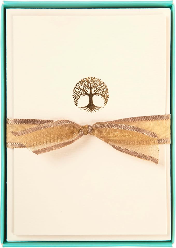 Graphique Box of Cards, Tree - Includes 10 Cards with Matching Envelopes and Storage Box, Cute Stationery Made of Durable Heavy Cardstock, Cards Measure 3.25" x 4.75"