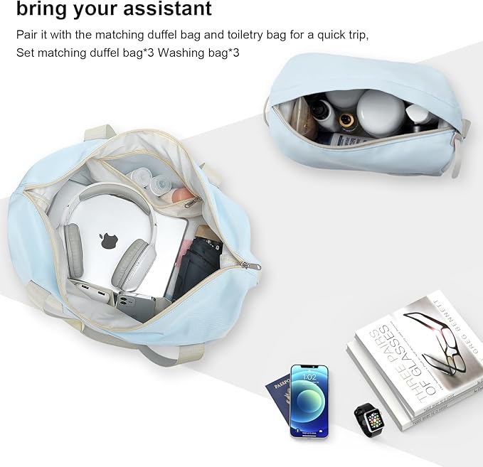 Joyway Luggage Set 4 Piece Suitcase Sets with Spinner Wheel,Hardside Expandable Travel Laggage with TSA Lock(18/20/24/28 Lightblue)